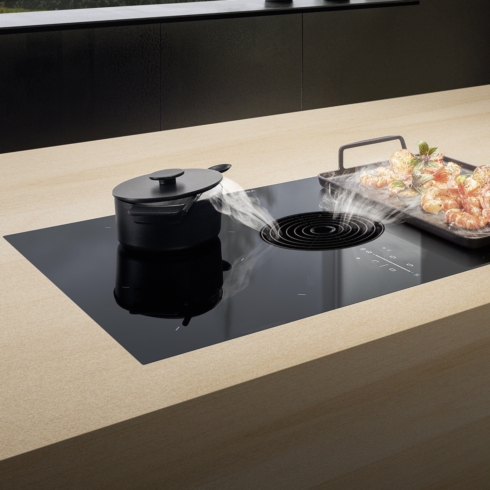 BORA M Pure med induktionszoner - Frånluft