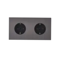 Confidence Vägguttag dubbel - Gun metal
