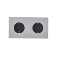 M Vägguttag dubbel - Sanded nickel