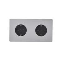 M Vägguttag dubbel - Sanded nickel