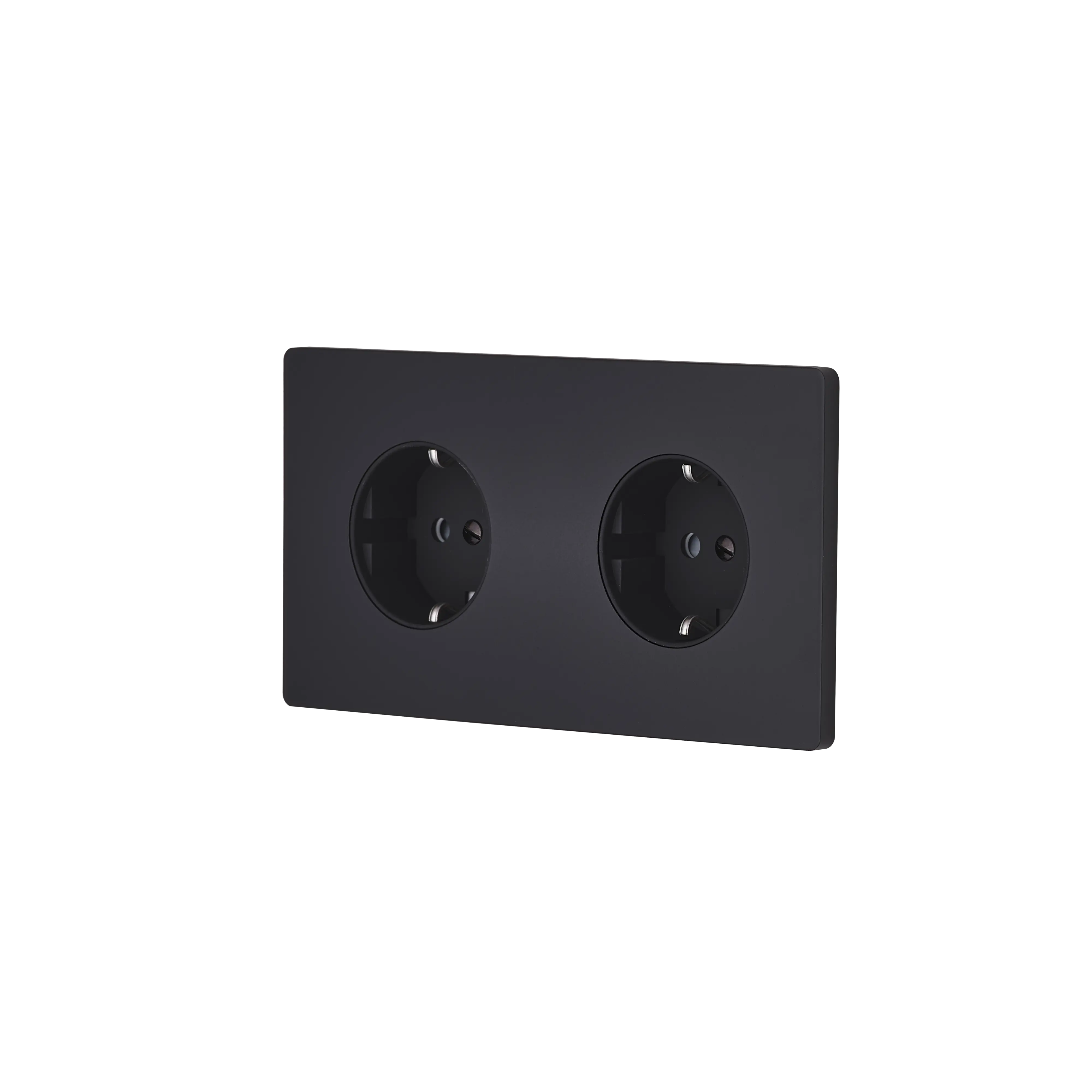 M Vägguttag dubbel - Mattsvart