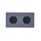 M Vägguttag dubbel - Blå