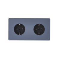 M Vägguttag dubbel - Blå