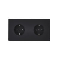 M Vägguttag dubbel - Mattsvart