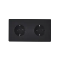 M Vägguttag dubbel - Mattsvart
