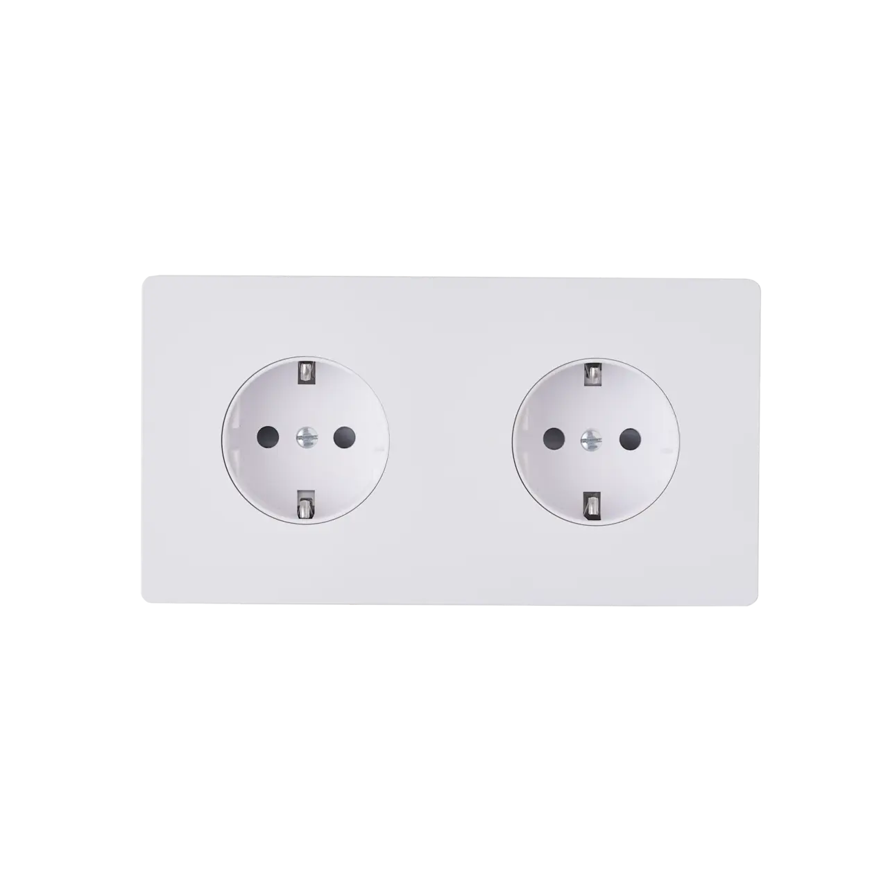 M Vägguttag dubbel - Mattvit