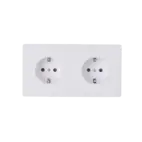 M Vägguttag dubbel - Mattvit