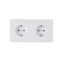 M Vägguttag dubbel - Mattvit