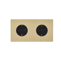 M Vägguttag dubbel - Brushed brass