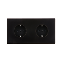 Confidence Vägguttag dubbel - Mattsvart