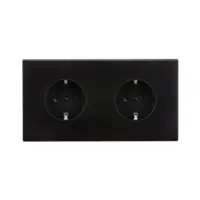 Confidence Vägguttag dubbel - Mattsvart