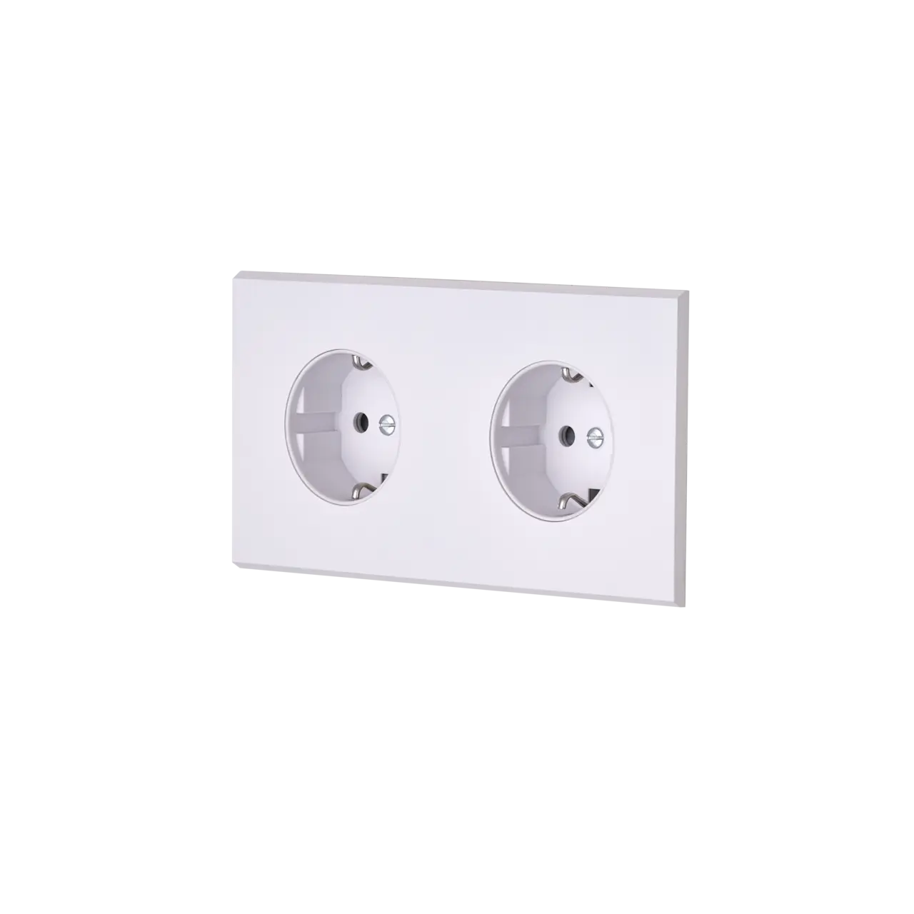 Confidence Vägguttag dubbel - Mattvit