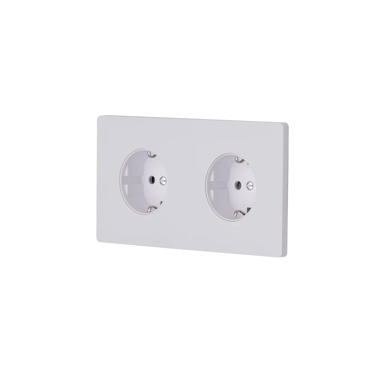 M Vägguttag dubbel - Mattvit
