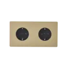 M Vägguttag dubbel - Sanded brass