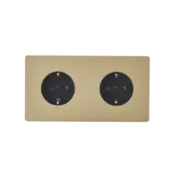 M Vägguttag dubbel - Sanded brass