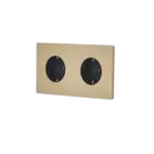 M Vägguttag dubbel - Sanded brass