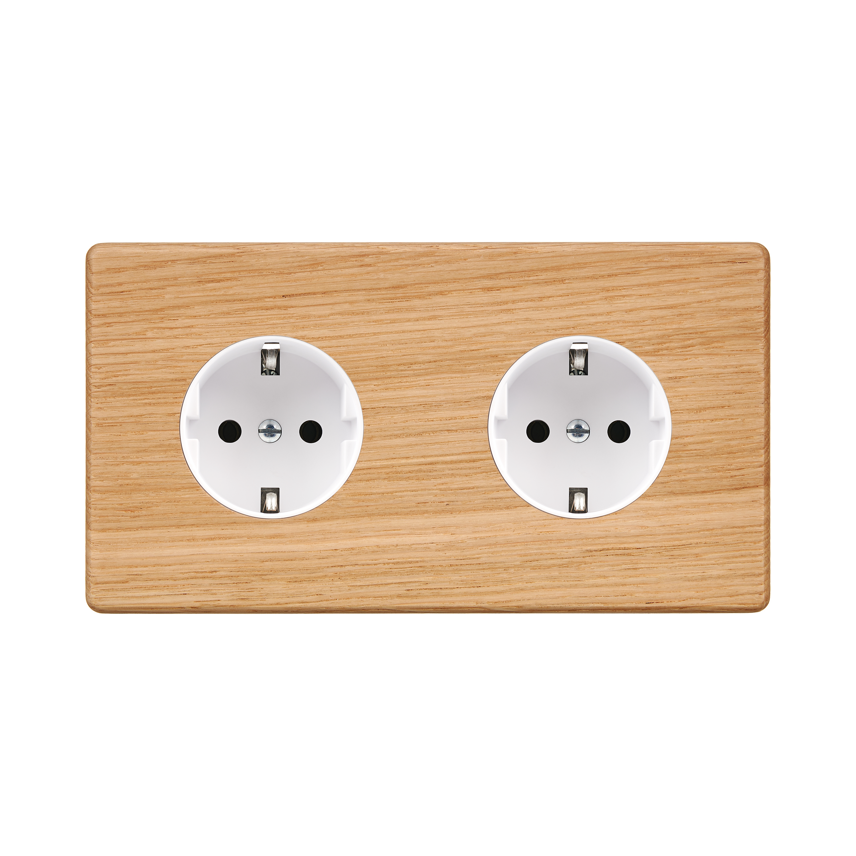 Hitera Vägguttagg dubbel - Light oak