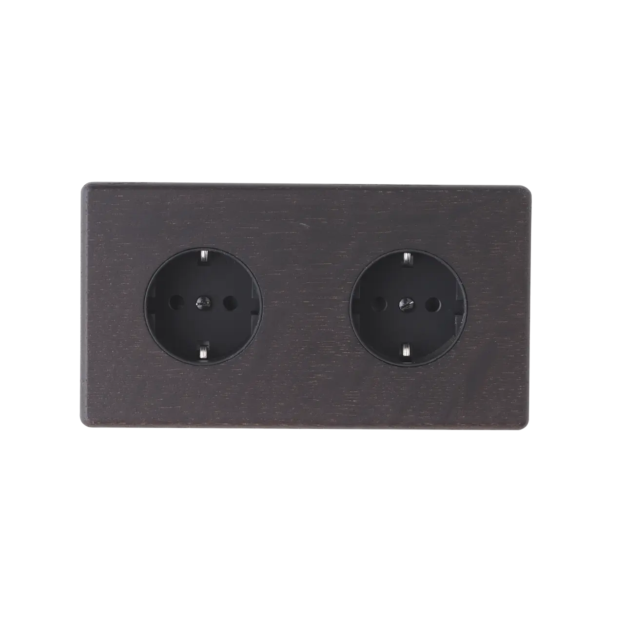 Hitera Vägguttagg dubbel - Dark oak