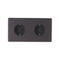 Hitera Vägguttagg dubbel - Dark oak