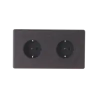 Hitera Vägguttagg dubbel - Dark oak