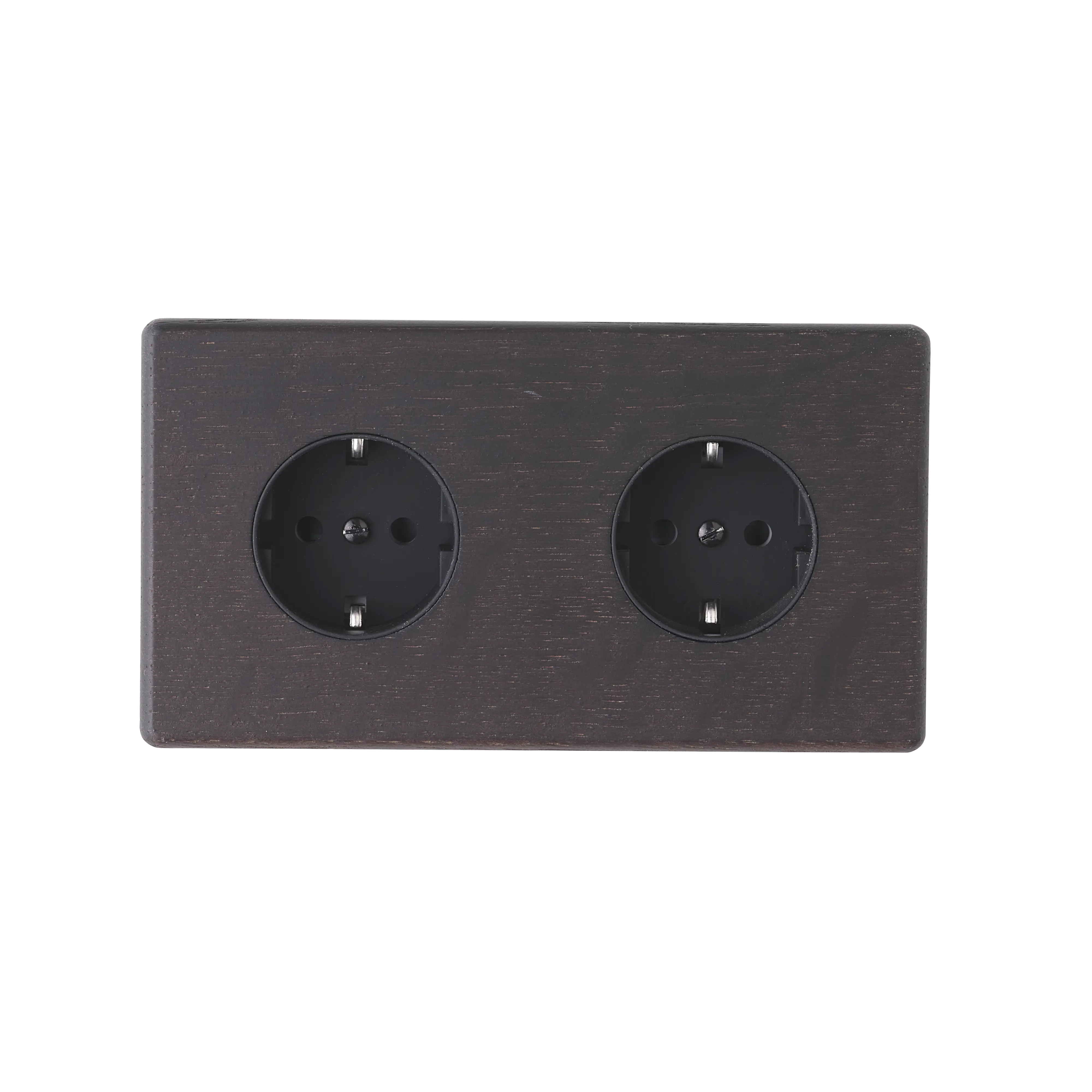 Hitera Vägguttagg dubbel - Dark oak