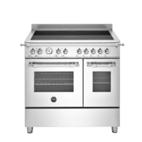 Bertazzoni Heritage Induktionsspis med dubbelugn 90cm Rostfri