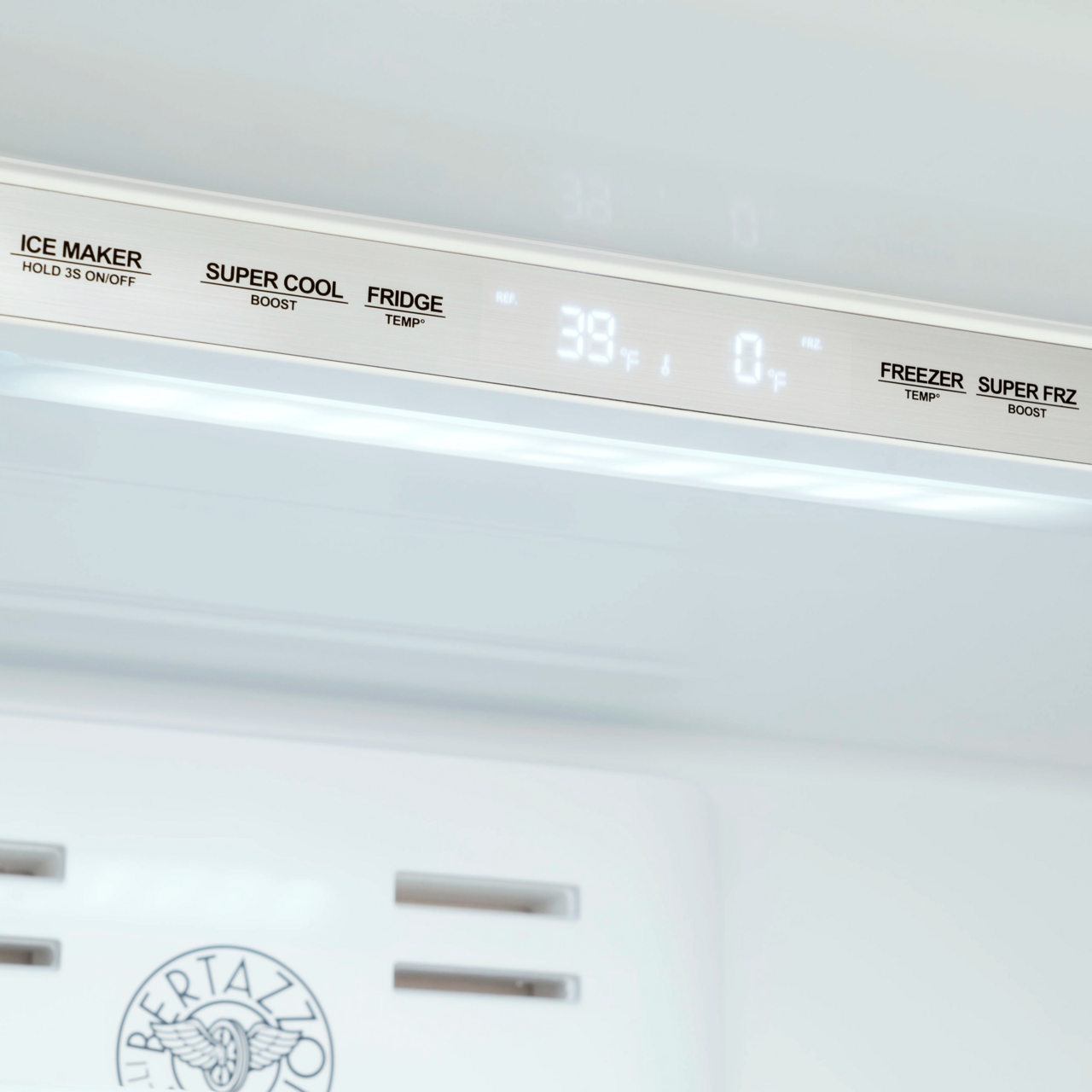 Bertazzoni Master Side-by-side kylskåp med 2 fryslåder och integrerad ismaskin