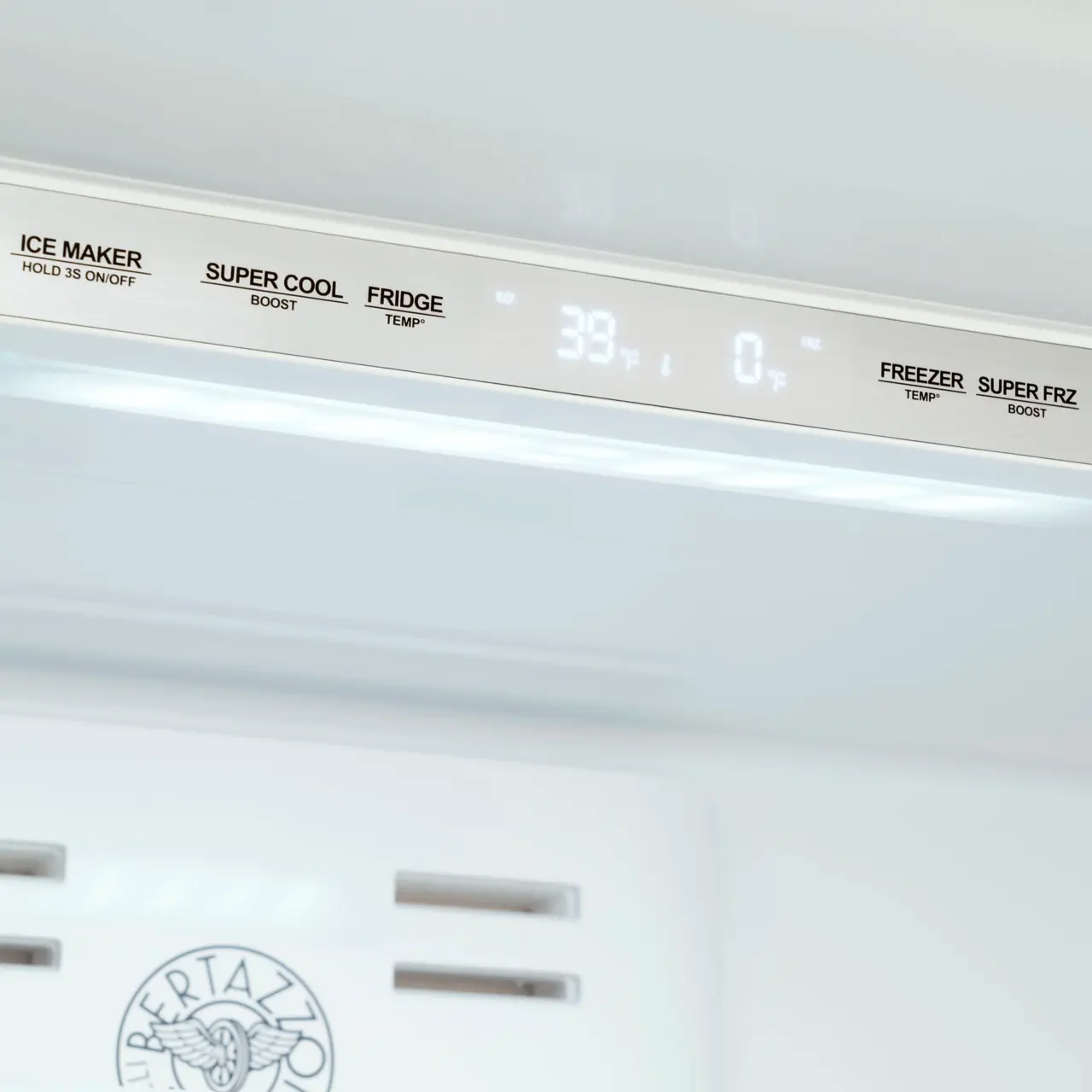 Bertazzoni Master Side-by-side kylskåp med 2 fryslåder och integrerad ismaskin