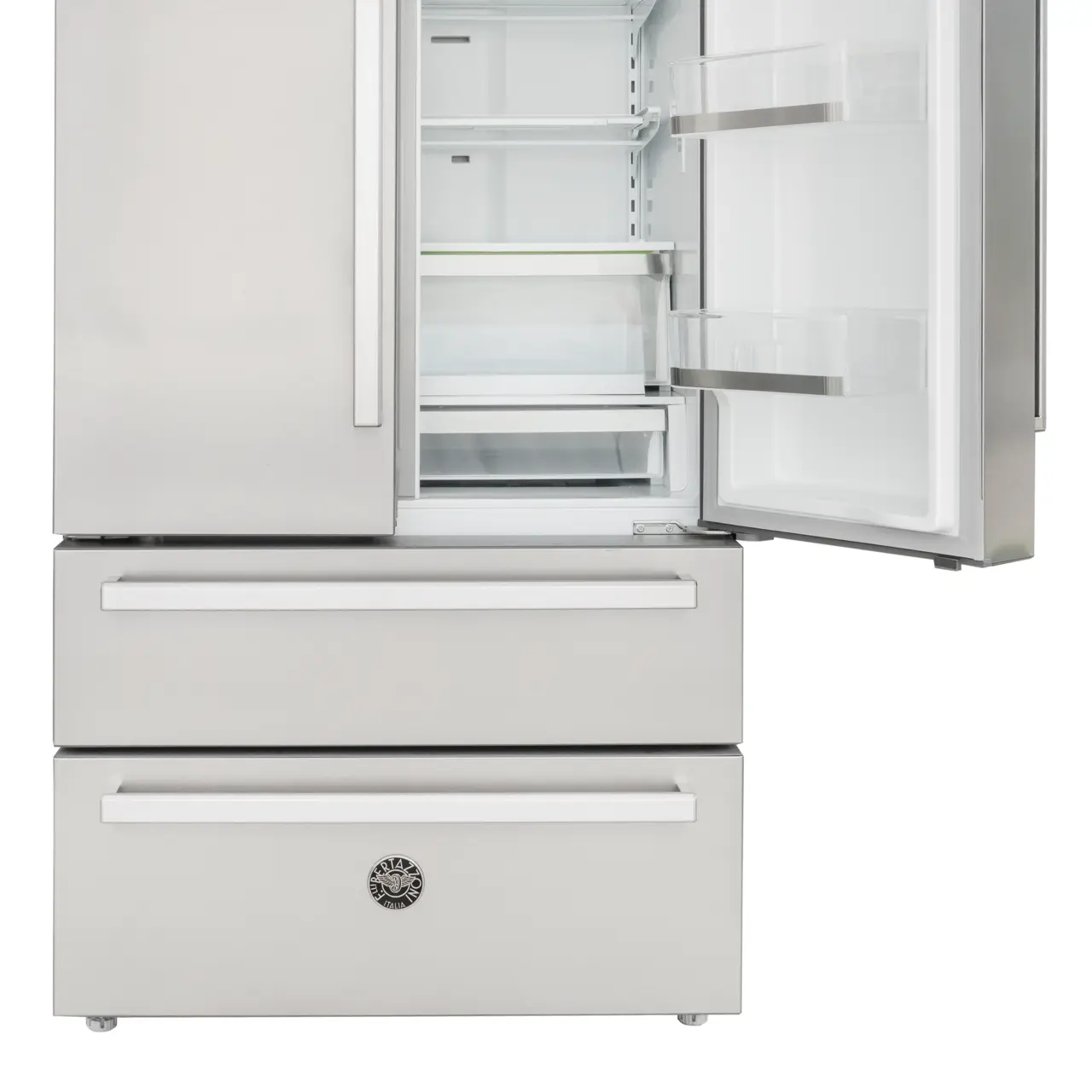 Bertazzoni Professional Side-by-side kylskåp med 2 fryslåder och integrerad isma