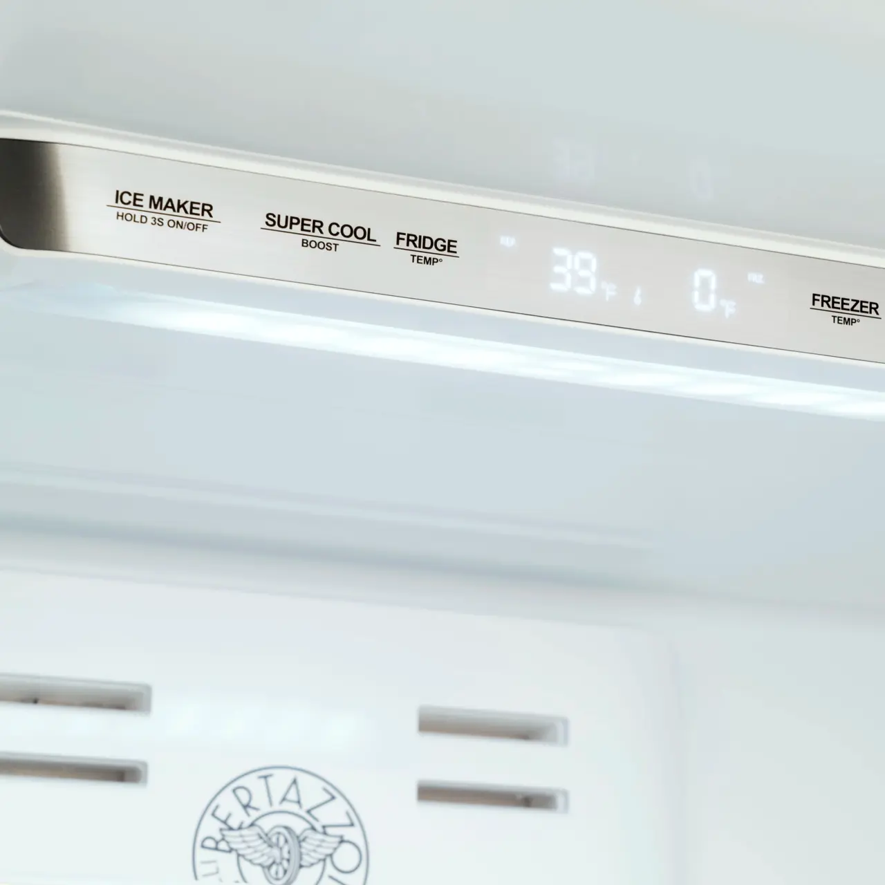 Bertazzoni Professional Side-by-side kylskåp med 2 fryslåder och integrerad isma