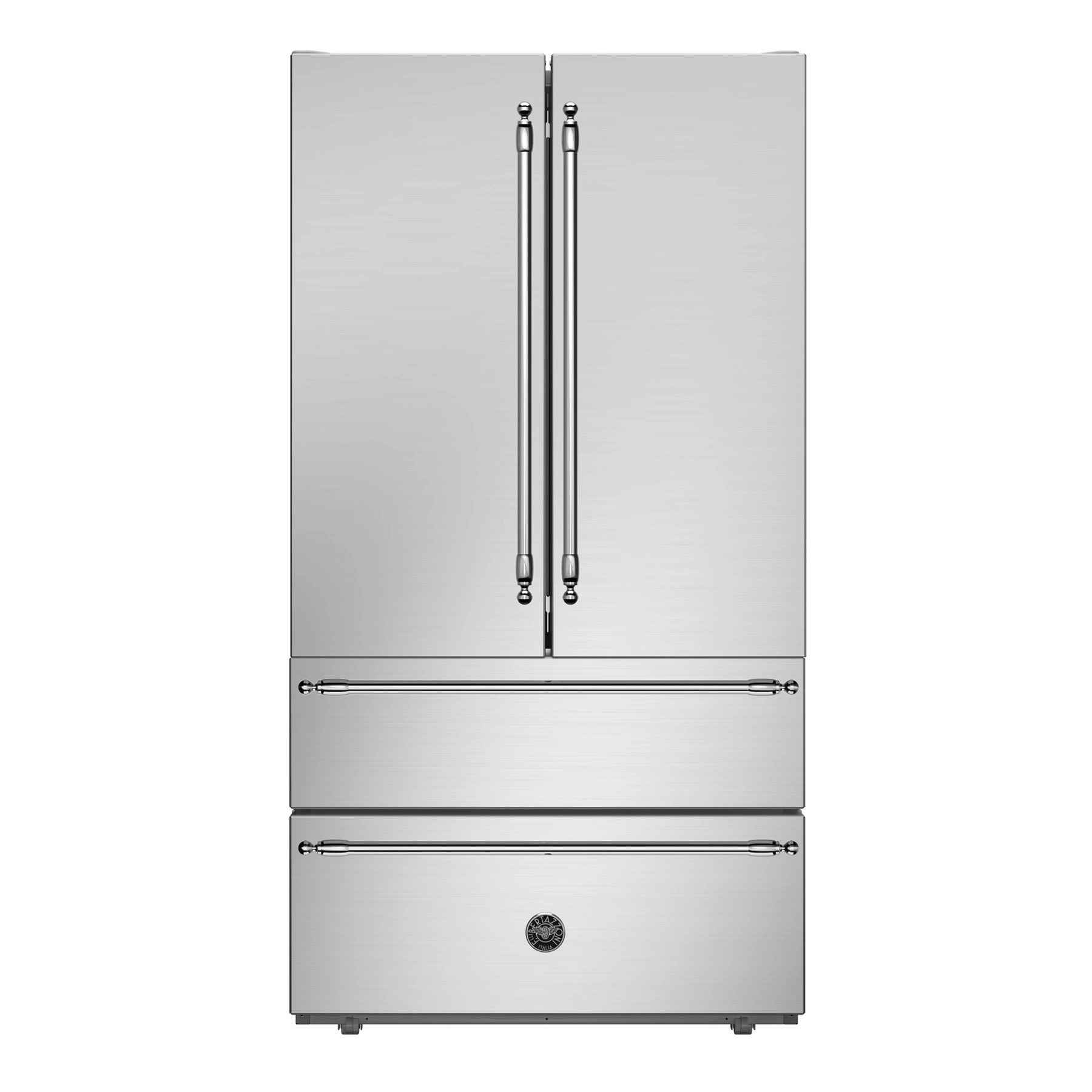 Bertazzoni Heritage side-by-side kylskåp med 2 fryslåder och integrerad ismaskin