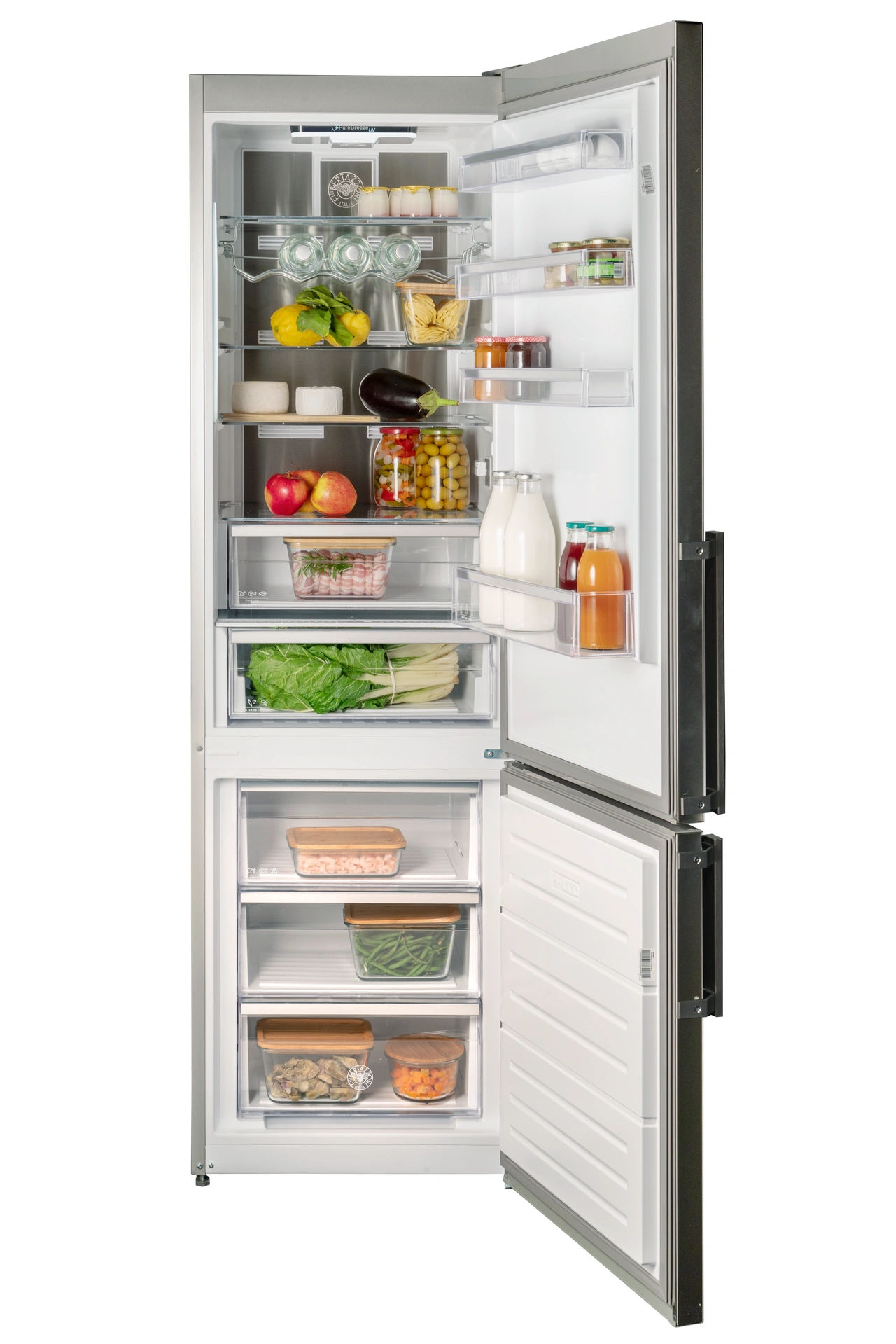 Bertazzoni Professional Kombinerad kyl/frys 60 cm bred 201 cm hög, Metal cooling