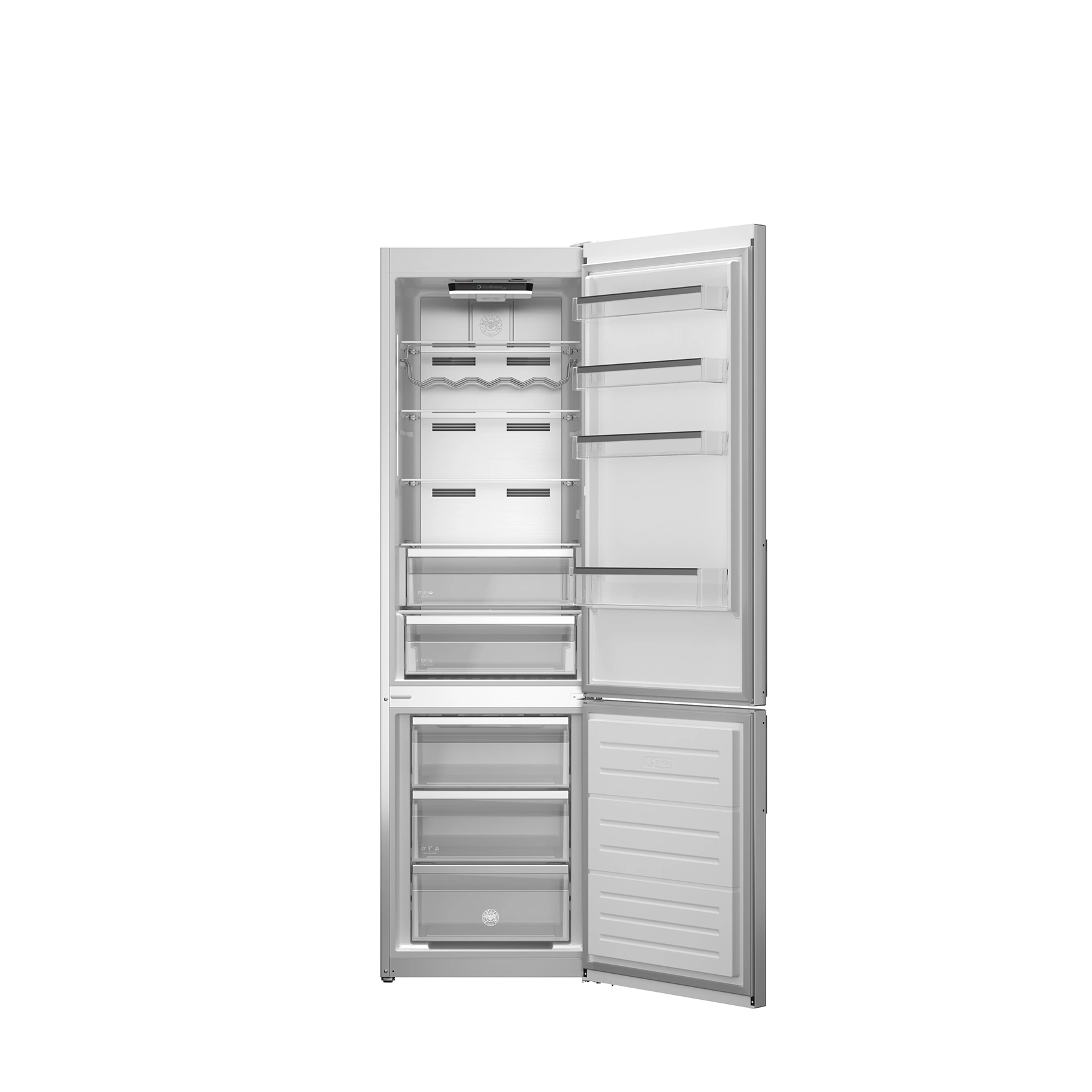 Bertazzoni Master Kombinerad kyl/frys 60 cm bred 201 cm hög, PureUV filter, Metal cooling