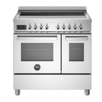 Bertazzoni Professional Induktionsspis, 90 cm, 5 zoner, 2 ugnar, rostfri