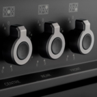 Bertazzoni Professional Induktionsspis, 90 cm, 5 zoner, 2 ugnar, carbonio