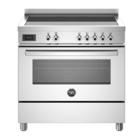 Bertazzoni Professional Induktionsspis, 90 cm, 5 zoner, 1 ugn, rostfri