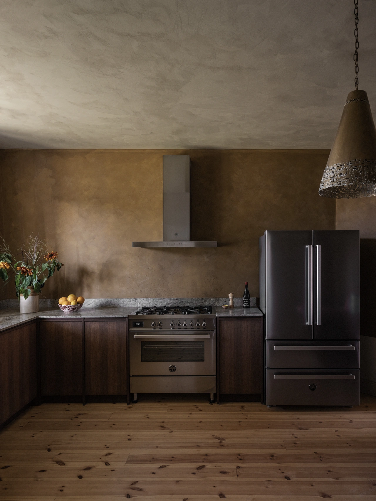 Bertazzoni Professional Side-by-side kylskåp med 2 fryslåder och integrerad isma