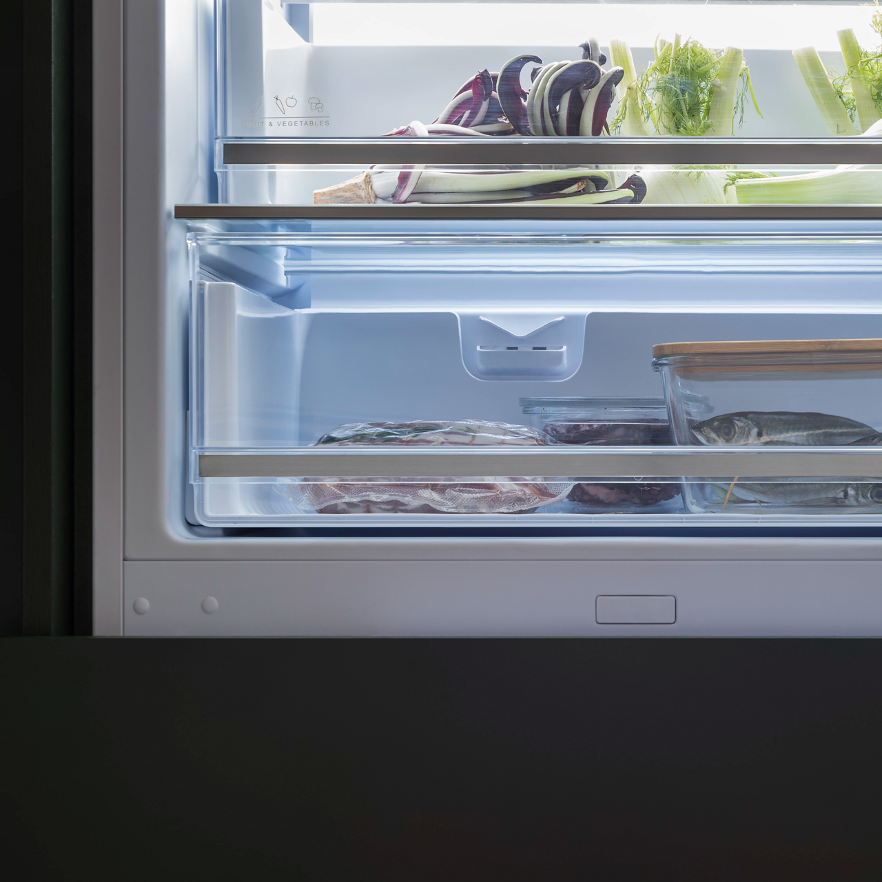 Bertazzoni Integrerad kyl/frys 69 cm bred, extra hög 193 cm, sliding-door