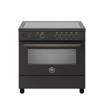 Bertazzoni Professional Induktionsspis, 90 cm, 5 zoner, 1 ugn, carbonio