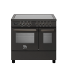 Bertazzoni Professional Induktionsspis, 90 cm, 5 zoner, 2 ugnar, carbonio