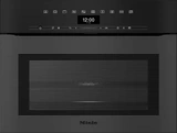 Miele Handtagslös kompaktugn med mikrovågsfunktion H 7440 BMX Obsidiansvart matt