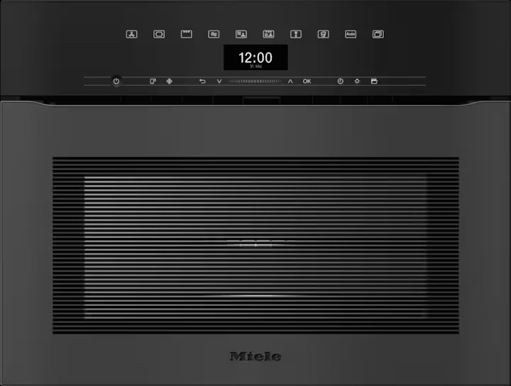 Miele Handtagslös kompaktugn med mikrovågsfunktion H 7440 BMX Obsidiansvart matt