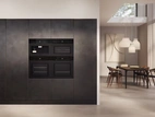 Miele Handtagslös kompaktugn med mikrovågsfunktion H 7440 BMX Obsidiansvart matt
