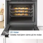 Bosch Spis HKR39A250U, Serie 4, med varmluft, rostfri design, energieffektiv & s