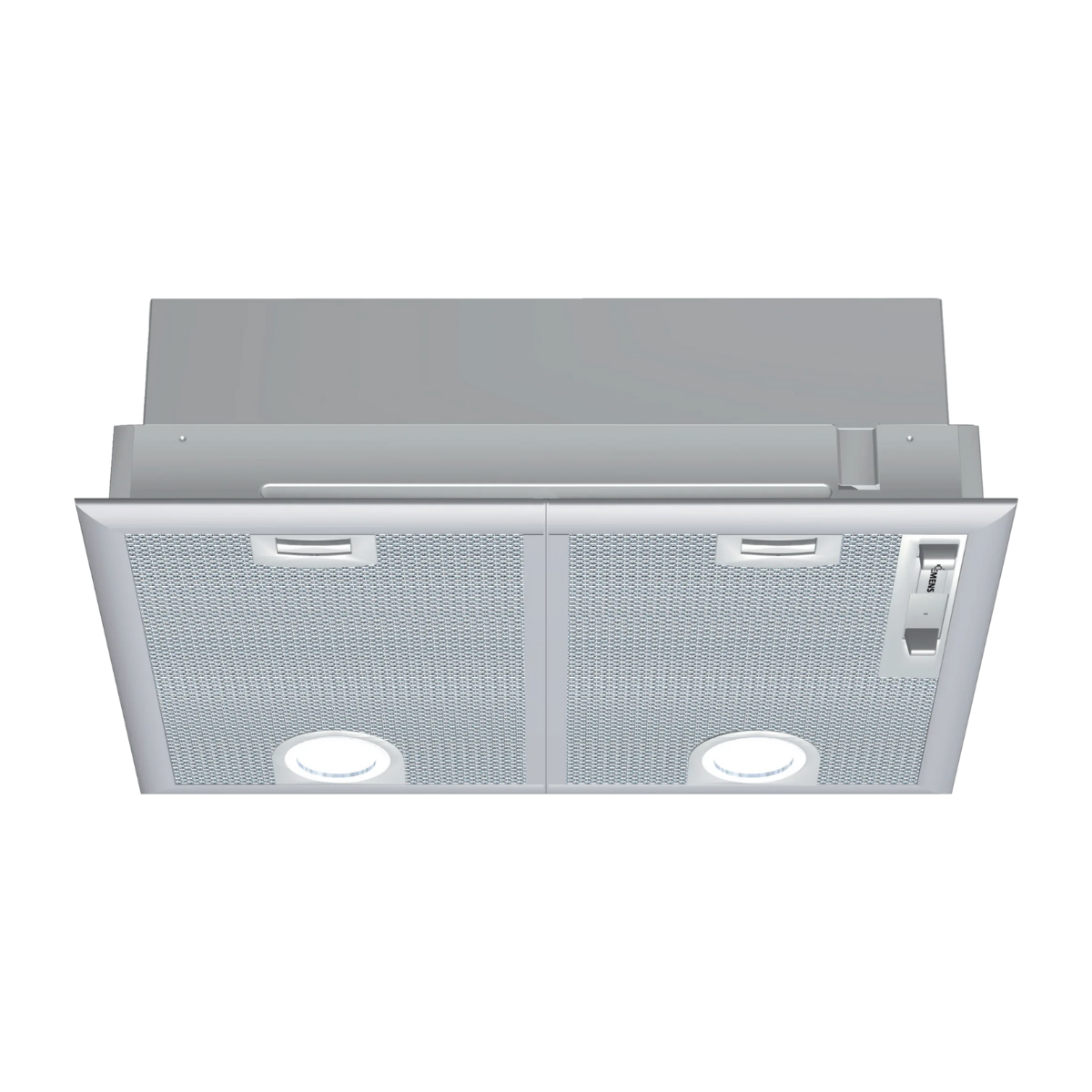 Siemens Underbyggd köksfläkt LB55565 i rostfritt stål och LED-belysning