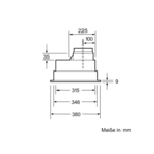 Siemens Underbyggd köksfläkt LB55565 i rostfritt stål och LED-belysning