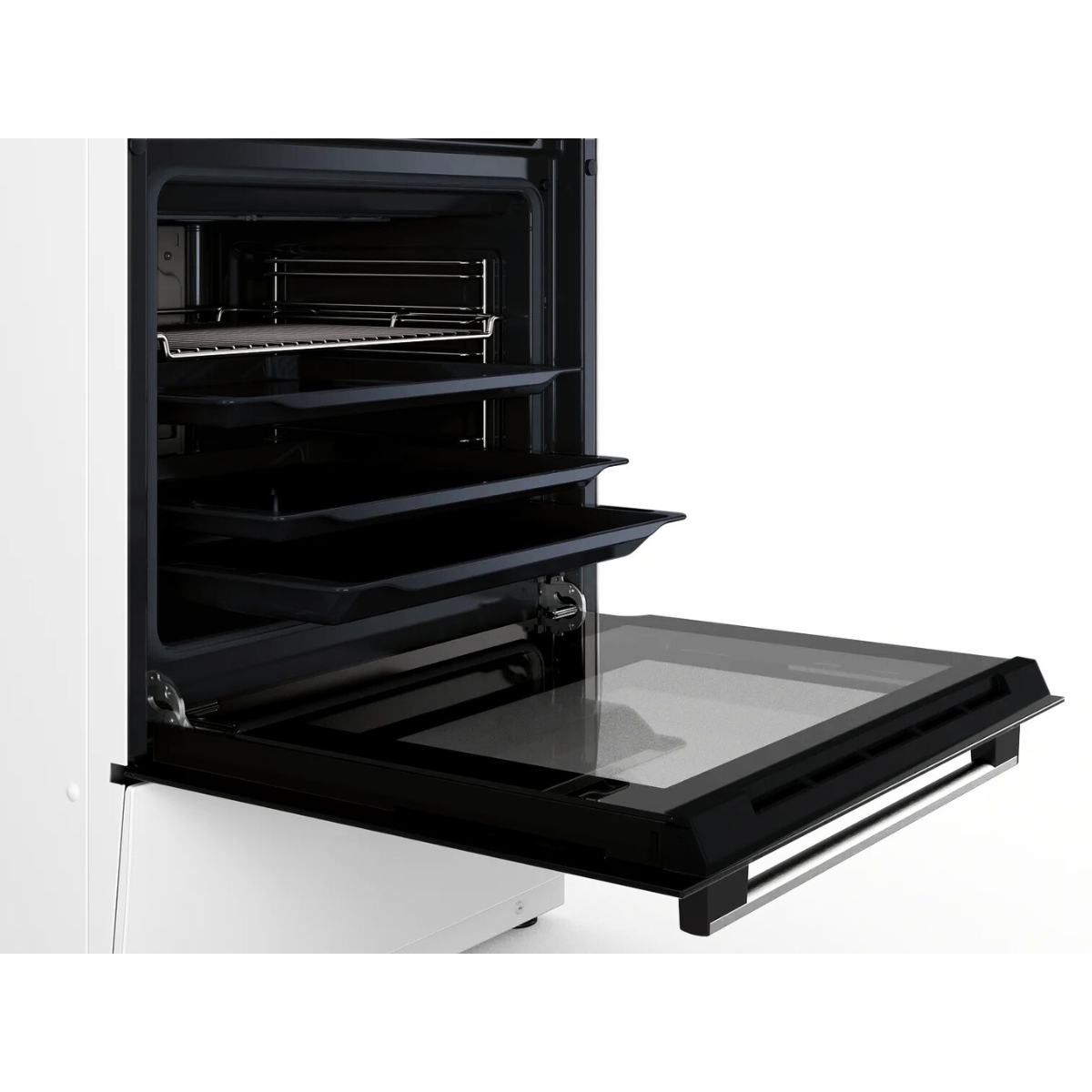 Bosch glaskeramikspis HKN31A020U Vit design, varmluft & EcoClean
