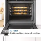 Bosch glaskeramikspis HKN31A020U Vit design, varmluft & EcoClean
