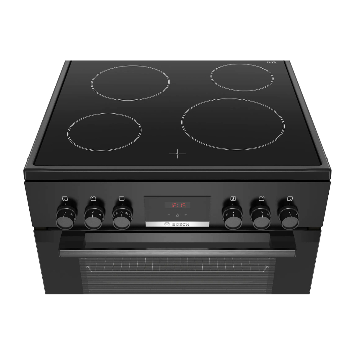 Bosch Spis HKN31A060U med varmluft Serie 4, svart finish, modern & stilren