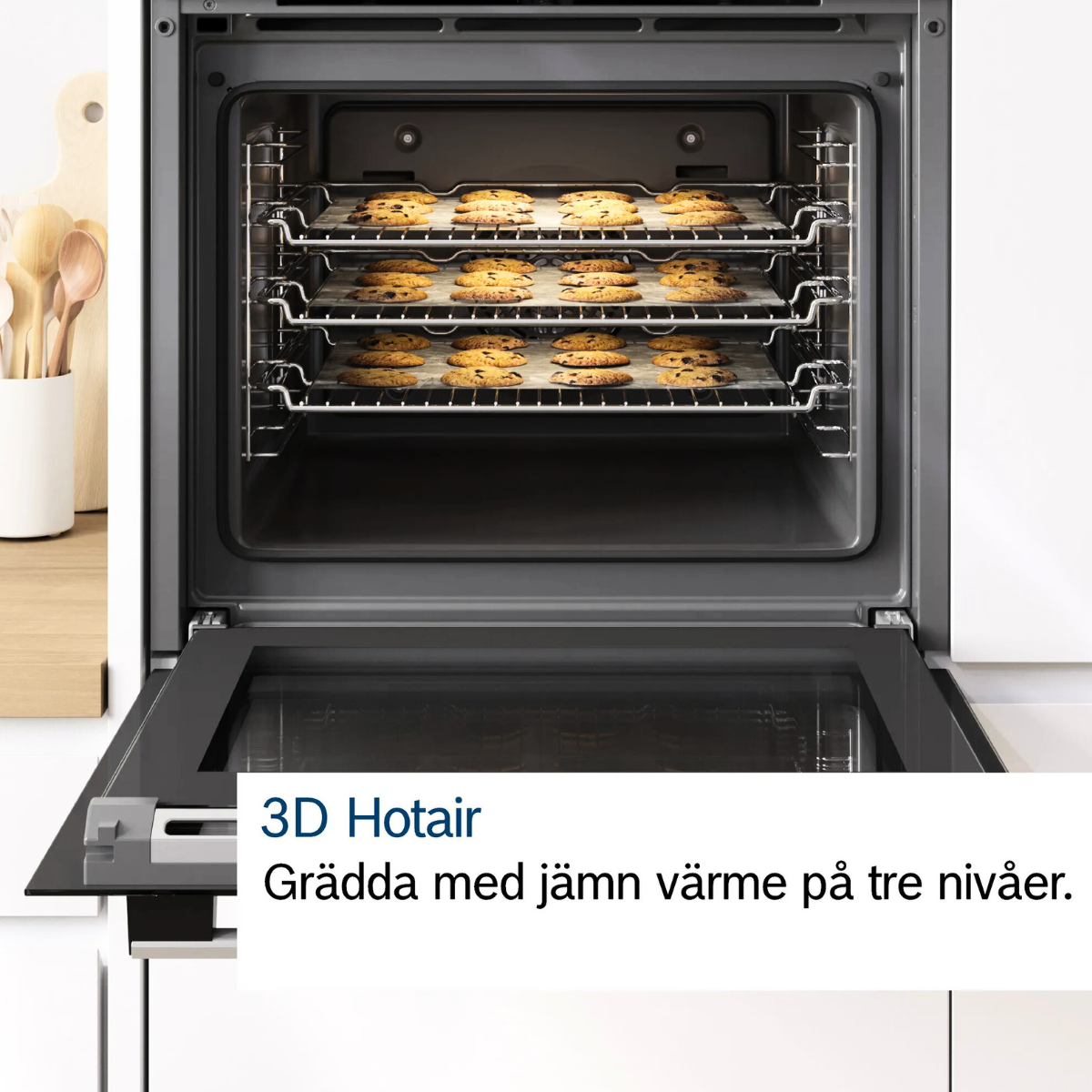 Bosch Spis HKN31A060U med varmluft Serie 4, svart finish, modern & stilren